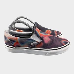 Vans Womens Shoes 8.5 Tie Dye Slip On Sneakers Canvas Dark Aura Colorfull